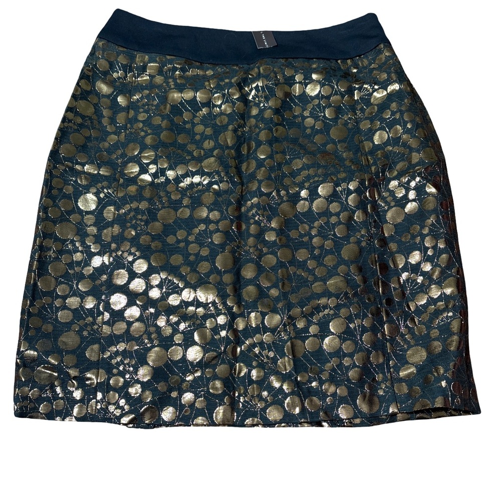 The Limited Gold Black Polka Dot Midi Skirt
